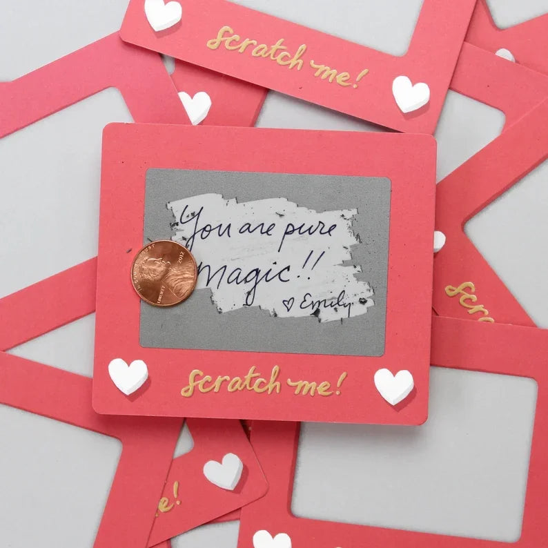 10 Rubbelkarten Geburtstag Geschenk Liebesgutscheine Jahrestag DIY-Geschenk für Sie Valentinstag-Tickets Liebesnotiz-Spielkarten