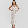 Suninheart Winter Damen Abendkleid Elegant 2025 Schnürung Lang Maxi Kleider für besondere Anlässe Weißes Ballkleid Partykleid