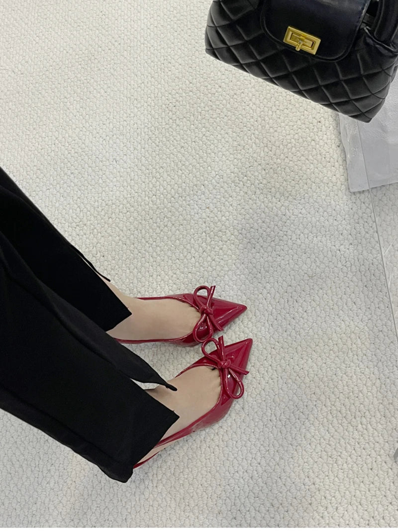 Summer High Heel Women Sandals Shoes Fashion Shallow Butterfly-knot Shoes Elegant Wedding Party Shoes