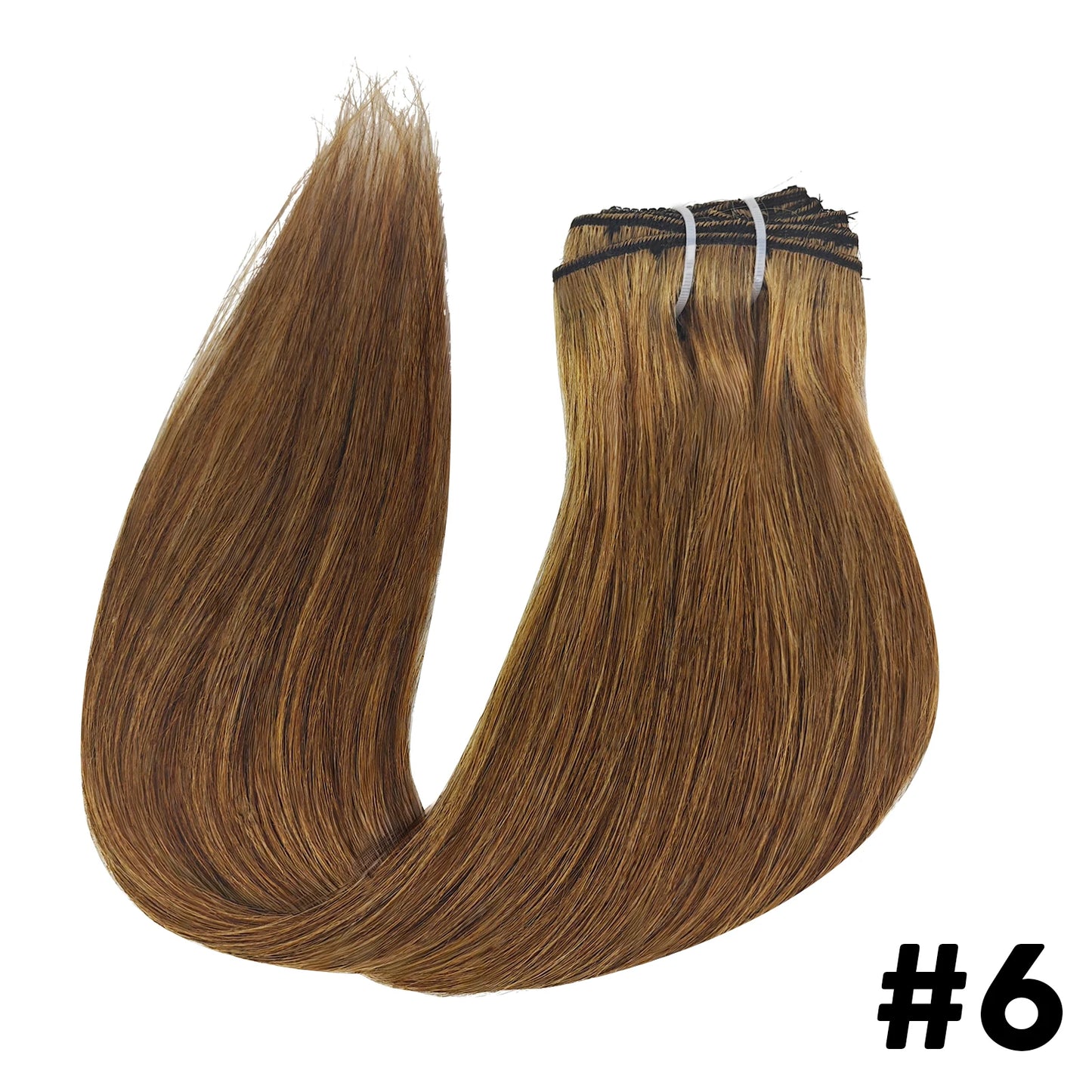 Seamless Clip ins Extensions Human Hair Straight Brazilian Remy Real Natural Hair 8Pcs 120G/Set Clip on Human Hair Extensions
