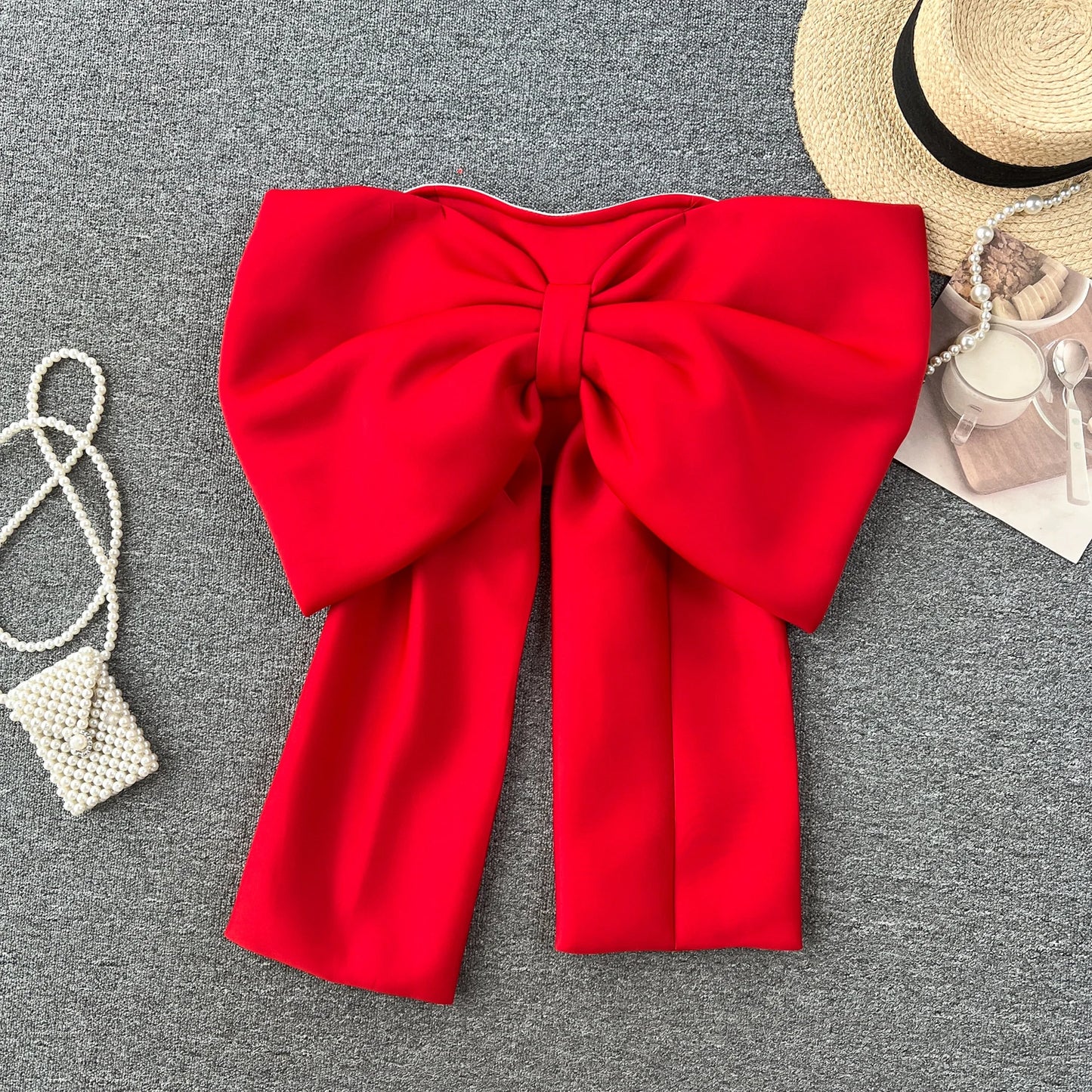 Women Hotsweet Sleeveless Sexy Zipper Chic Three-dimensional Butterfly Bow Slim Strapless Tank Top High Street Autumn Clothing