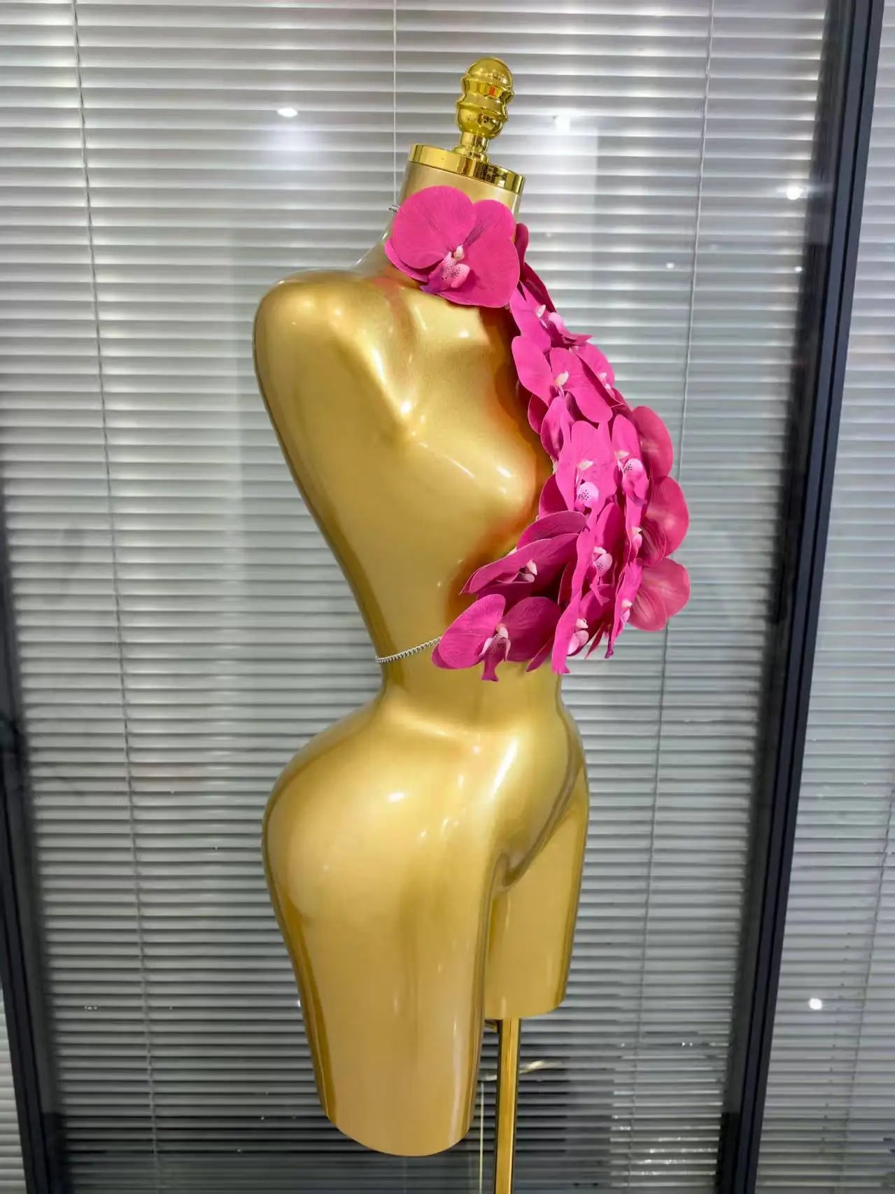 Rosered Orange Women Sexy Florals Backless Halter Bodycon Tops Nightclub Party Celebrate Carnivals Music Festival Tops