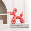 21cm Big Size Ceramic Balloon Dog Abstract Ornament Creative Sculpture Study Room Statue Home Office Accessories Decoration
