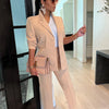 CM.YAYA Elegant Solid Blazer Suit and Pants Two 2 Piece Set  Women 2023 Autumn Winter Classic OL Street Outfit Tracksuit
