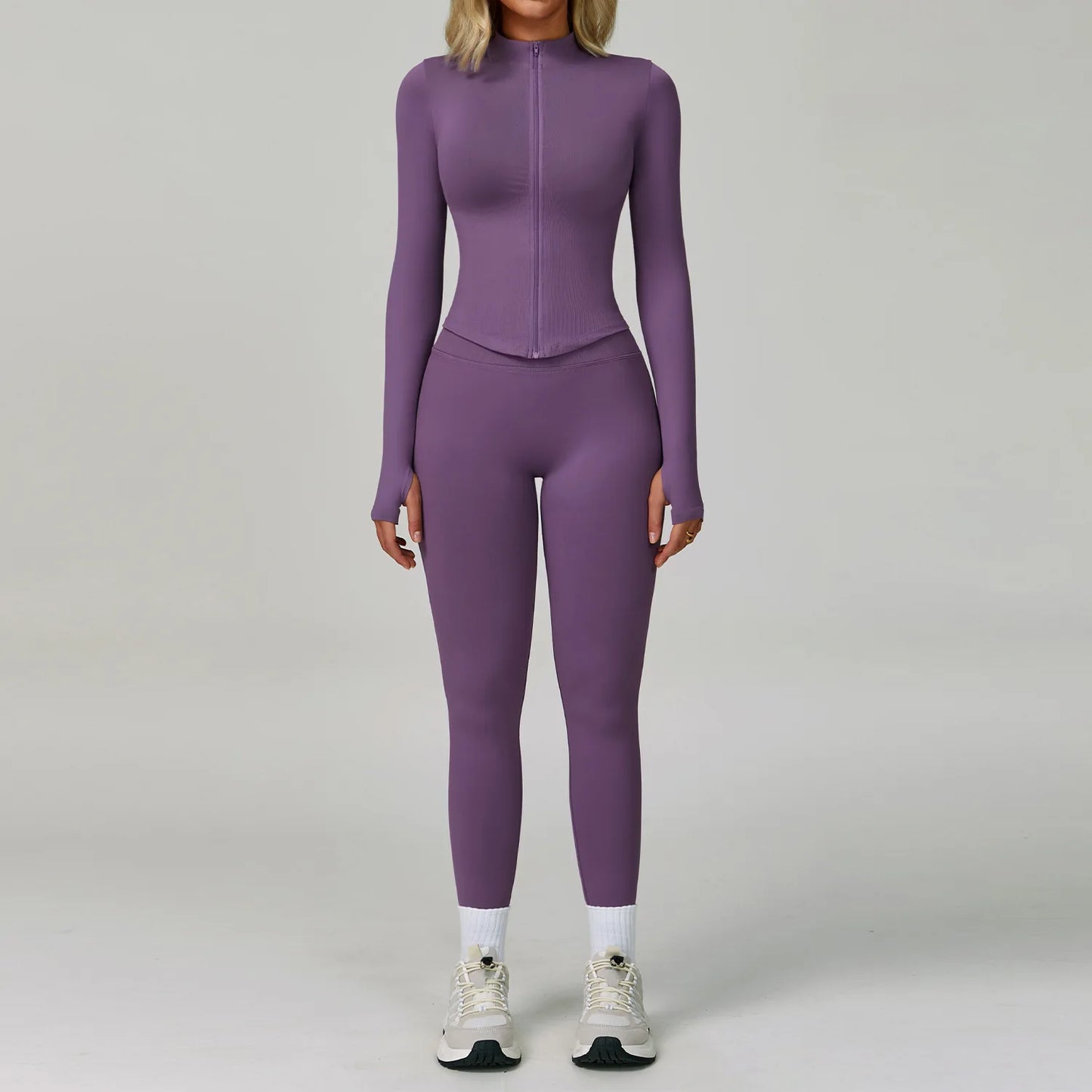 SWELTERING 2/3PCS Seamless Yoga Set Gym Clothes Sportswear Fitness Suits Women Workout Bra Crop Top Long Sleeve Sports Suits
