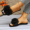 Fashion New Women'S Sandals Square Toe Flat Shoes Summer Simple Flip Flops Women'S Home Slippers Women'S Beach Shoes Casual Shoe