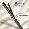 Professioneller rotierender Lockenstab Nano Titanium Schwarz Haarlockenwickler mit 230 Grad