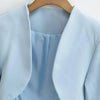 2023 Herbst V-Ausschnitt Offene Nähte Cropped Blazer Damen Langarm Kurze Anzüge Mode Oberbekleidung