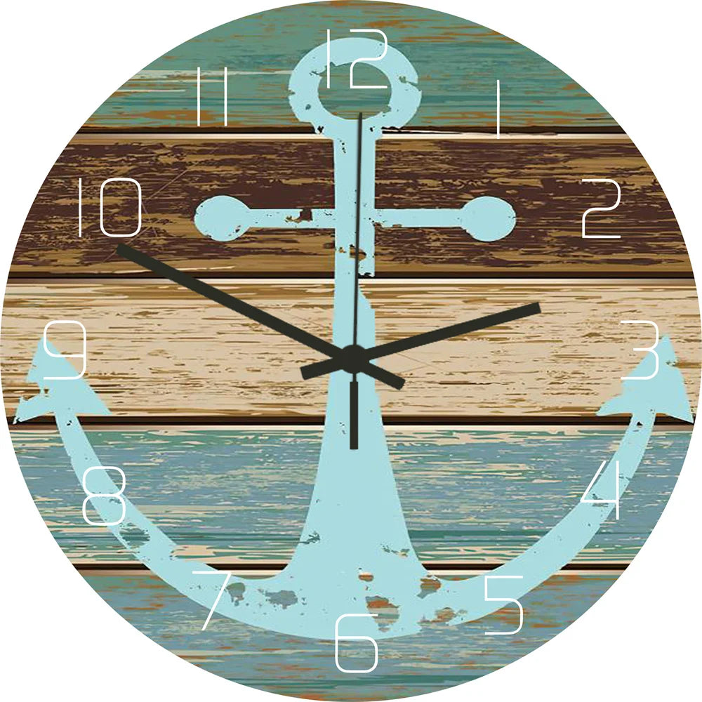 Lustige Frosch Acryl Wanduhr Strand Seestern Schallplatte Marmor Katze Retro Wanddekoration Uhren für Wohnzimmer Schlafzimmer Büro Zuhause