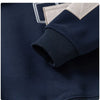 Spring Children Clothes Sweatshirt for Boys Denim Collar Fleece Pullover with Patch Pocket Casual Kids Top Long Sleeve T-shirt
