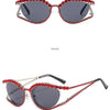 XJiea 2024 Designer Strass-Sonnenbrille für Damen Luxusmarken-Mode-Steampunk-Herrenbrille Party-Strand-Schatten-Accessoire