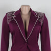 2 Pieces Women's Sets Autumn Winter Long Sleeve Pearl Blazers Suit Tops And Pants Suits Two Piece Set Tracksuit Outfit 2025