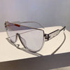 Vintage Halbrunde Sonnenbrille Damen Mode Monoblock Outdoor Brille Shades Trend 2023 Neues Design UV400 Brillen