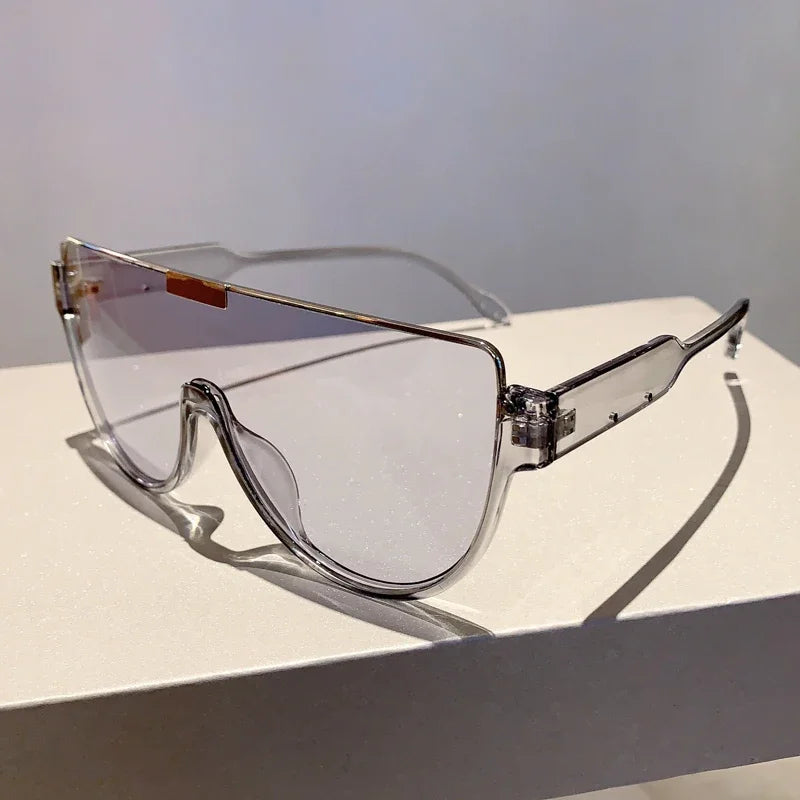 Vintage Halbrunde Sonnenbrille Damen Mode Monoblock Outdoor Brille Shades Trend 2023 Neues Design UV400 Brillen