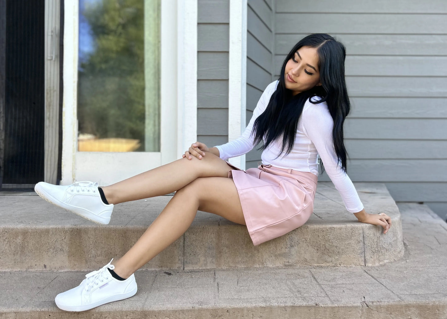 HOBIBEAR Minimalistische Schuhe für Herren und Damen, weite Zehenbox, Barfuß-Schuhe, Zero Drop, Freizeit-Sneaker aus Kunstleder, leichte Walking-Sneaker