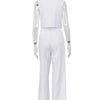 Clacive Summer White Linen Two Piece Set For Women 2023 Fashion Sleeveless Tank Top New In Matching High Waist Wide Pants Set