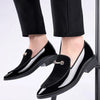 Herren Party Schuhe Schwarz Luxus Herren Formelle Lederschuhe Slipper Lackleder Business Casual Schuhe Loafer Große Größen Zapatos