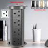 Motorized Lifting Pop Up Tower Power Outlet Hidden Mounted Kitchen Worktop USB Type C Socket with Speaker Wireless Charging