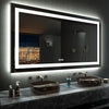 72X40 LED Bathroom Mirror with Lights, Anti-Fog, Dimmable, Backlit + Front Lit, Lighted Bathroom Vanity Mirror for Wall