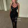 Lace Evening Dresses Woman Elegant Party With Corset Applique Mermaid Birthday Dresses Prom Gowns Halter Neck Customized