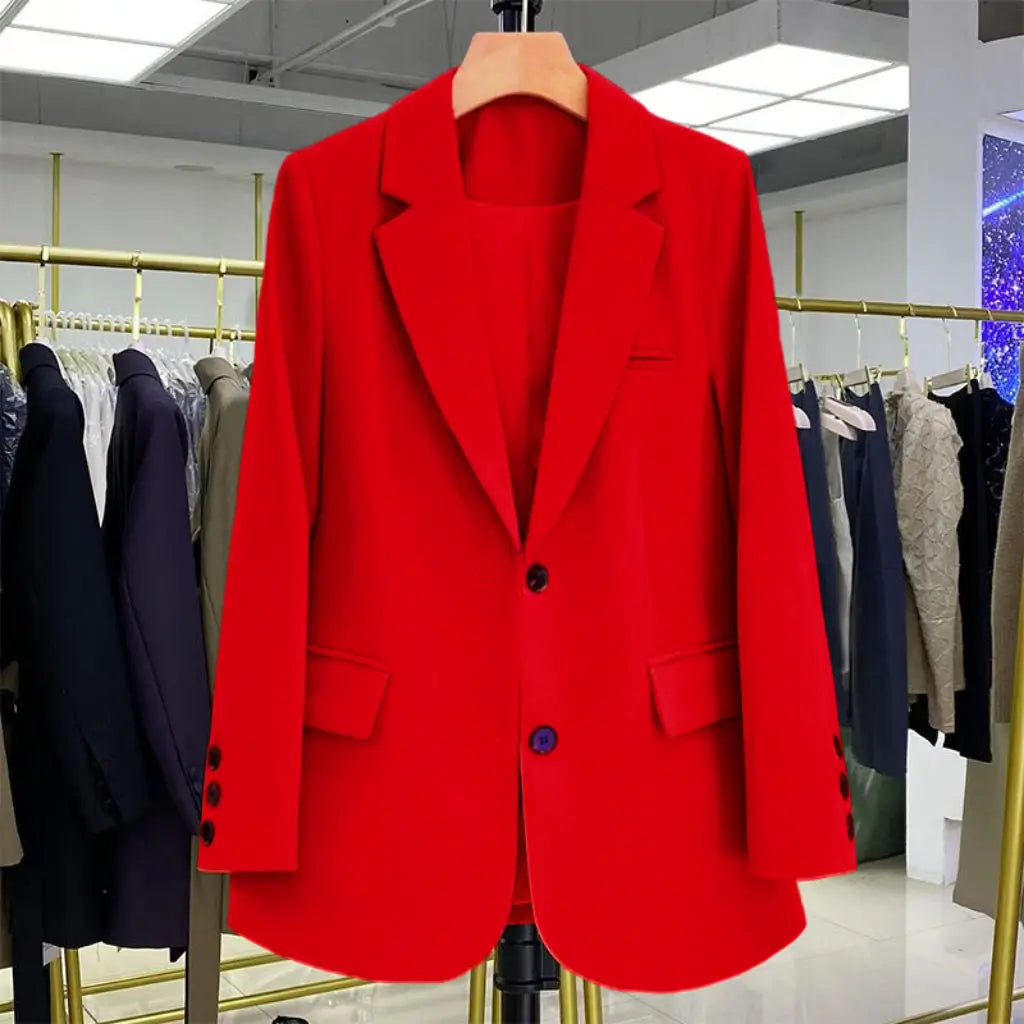 Candy Color Blazer Women Clothing Trends Long Sleeves Blazers Chic Office Ladies Jackets Luxury High-end Coat Vestido Outerwear