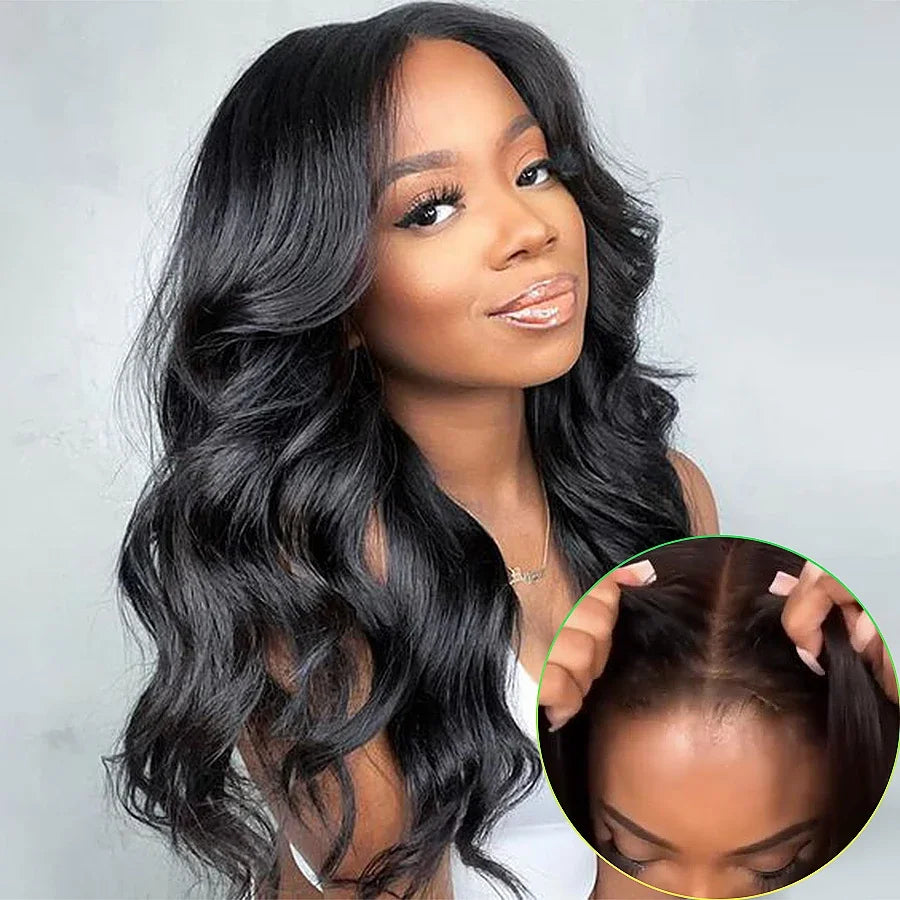 Ready To Wear 5x5 6x4 Lace Closure Perücke Body Wave Kleberlose Perücke Echthaar Ohne Kleber Vorgeschnittene Lace Perücke 180% Dichte