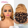 100 % vietnamesische Echthaarperücken, 250er Dichte, Ombre, Double Drawn, Bouncy Curly, Loose Wave, 13x4 HD Lace Front, klebefreie Perücke, vorgezupft