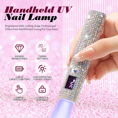 DianaBeauty Handheld Nageltrockner Lampe UV/LED Gelpoliermittel Aushärtung Nagelkunst Werkzeug USB Wiederaufladbar Schnelle Trocknung Nagellampe