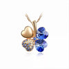 TRPOPSYN Crystal 4 Four Leaf Leaves Clover Pendant Necklaces Lover Birthday Gift Quality Fashion Jewelry Dropshipping Charm Girl