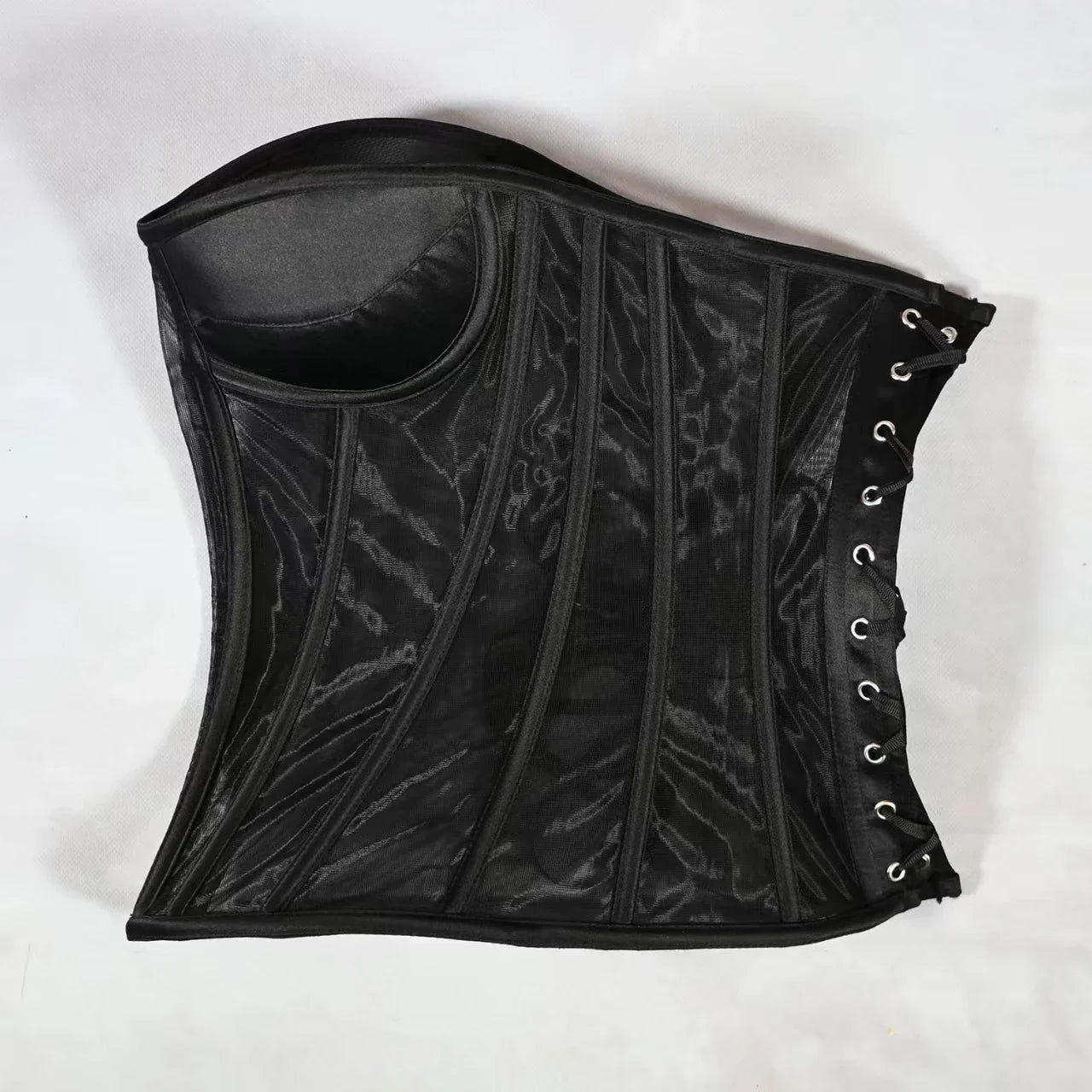 Steel Bone Transparent Bra Bustier Women's Waist Trainer Shapewear Girdles Corset Sexy Club Party Crop Top Lingerie Plus Size