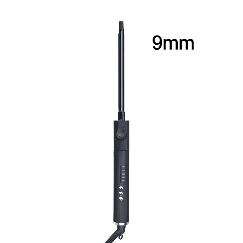 Professioneller rotierender Lockenstab Nano Titanium Schwarz Haarlockenwickler mit 230 Grad