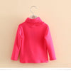 2025 Spring Autumn 2-10 Years Children'S Candy Color Sweet Long Sleeve High Neck Unisex Kids Girl Boy Basic Turtleneck T-Shirt