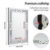 90/100/120CM Large Crystal Crush Diamond Mirror Vanity Silver Decorative Wall Hang Mirror for Bedroom Hallway Living Room
