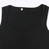 CIBBAR Basic Strick-Maxikleid Koreanische Mode Quadratischer Kragen Ärmellos Damenkleider Sommer Lässig Y2k Vintage All-Match Outfits