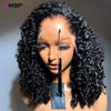 HMBP 450 Density Lagos Hairline 13x6 HD Transparent Lace Frontal Wigs Human Hair Kinky Curly Human Hair Glueless Wigs Preplucked