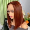 Ginger Short Bob Lace Front Wigs 100% Human Hair Wigs Bob Lace Wigs For Women Blonde Orange Straight Brazilian Hair Closure Wig