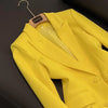 TWOTWINSTYLE Neue Hit Color Chic Blazer für Damen, gekerbter Kragen, lange Ärmel, Patchwork Federn Fashion Blazer Damen KJA524948