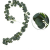 1pc Artificial Eucalyptus Leaves Greenery Garland Faux Plant Spring Vines with White Flowers Berries for Wedding Home Party Deco