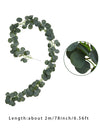 1pc Artificial Eucalyptus Leaves Greenery Garland Faux Plant Spring Vines with White Flowers Berries for Wedding Home Party Deco