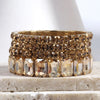 Fashion Bohemia Tennis Shiny Bracelet Jewelry 4 pcs Multicolor Crystal Glass Elastic Stack Bracelets Set