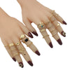 50pc/Lot Jewelry Factory In Stock Finger Rings Women Gold Antique Silver Plate Enamel Opal Crystal Snake Jewelry Party Bar Girl