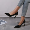Schuhe Damen 2024 Trend Neue Sommer Rote Absätze Elegante Damen Schwarze Pumps mit Absatz Spitz zulaufende Pumps Kleid Leder Weiße Damenschuhe