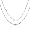 Authentic S925 Sterling Silver Necklace 2mm Sparkling Collarbone, Sweater Chain, High Charm Jewelry Gift Women