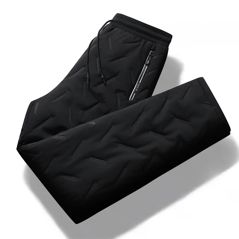 7XL Men Winter Warm Thicken Sweatpants Mens Joggers Pants Fleece Casual Cargo Pants Male Water Proof Thermal Trousers Plus Size