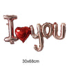 Ich liebe dich roter Herz-Buchstaben-Ballons Folien-Globos Valentinstag Hochzeitsdekorationen Brautparty Jubiläumsbedarf