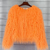 2023 Women Faux Fur Coat Autumn Winter High Quality Fluffy Short Coat Faux Fur Jacket
