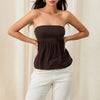 2022 Women Sexy Tube Top Summer Women Casual Tank Crop Tops Solid Color Elastic Design Backless Breathable Strapless Tops