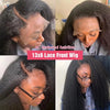 High Density Kinky Straight 360 Lace Front Wigs Human Hair Brazilian 40 Inch Yaki Straight 13x6 HD Lace Frontal Wig Preplucked