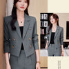 Solid Suits for Women 2024 Spring Fashion Office Ladies Long Sleeve Double Breasted Short Tops Chic Slim High Waisted Pant Suits