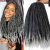 Yeaful 18 Inch Synthetic Marley Twist Braiding Hair Red Black Brown Ginger Bug Blonde #4 Pre Looped Marley Twists Crochet Hair